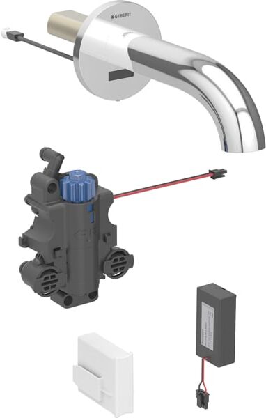 Geberit Piave match0 infrarouge mitigeur lavabo boîtier fonctionnel à encastrer, avec mitigeur thermostatique, chromé brillant