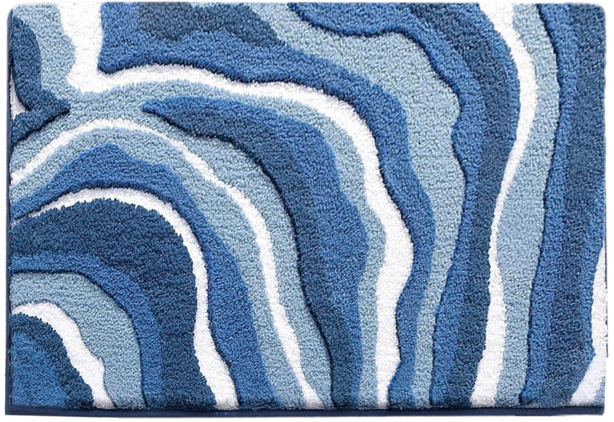 Absorberende microvezel badkamermat met strandthema en oceaanzandmotief