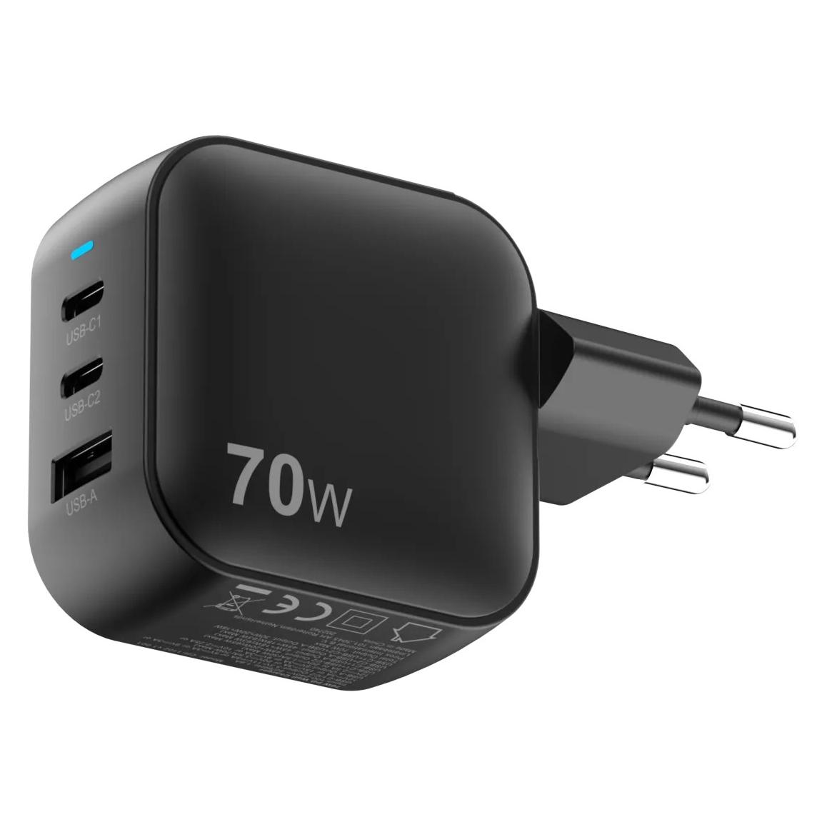 Sitecom 70W GaN Power Delivery Wall Charger (CH-1102) (70 W, 3 Ports) (CH-1102)