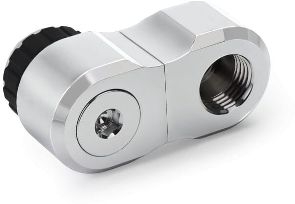 Alphacool Apex Grip offset 27mm 2x 90&deg; OT/IT G1/4 rotatable chrome