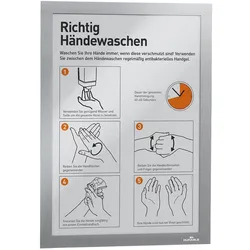 2 DURABLE Magnetrahmen selbstklebend silber - 2 Stück