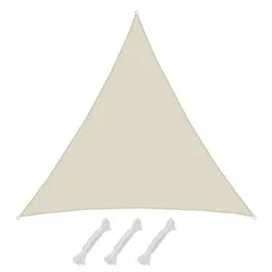 UPF50+ UV Sonnensegel 7x7x7 Polyester Dreieck Wasserabweisend Garten Segel Beige