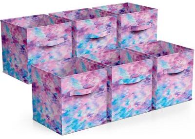 "Sorbus 11 Inch Fabric Storage Cubes (Set of 6) - 10.5"" L x 10.5"" W x 11"" H"