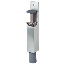 OT-Türfeststeller, mit Tretbolzen, Hub 30mm, 1081, silberfarbig eloxiert