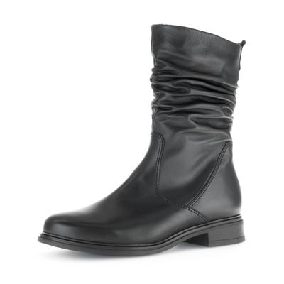 Stiefel GABOR, Damen, Gr. 36, wärmend, schwarz, Kalbsleder, unifarben, Schuhe Stiefel, Stiefel, Stiefelette, Boots, in abgerundeter Form