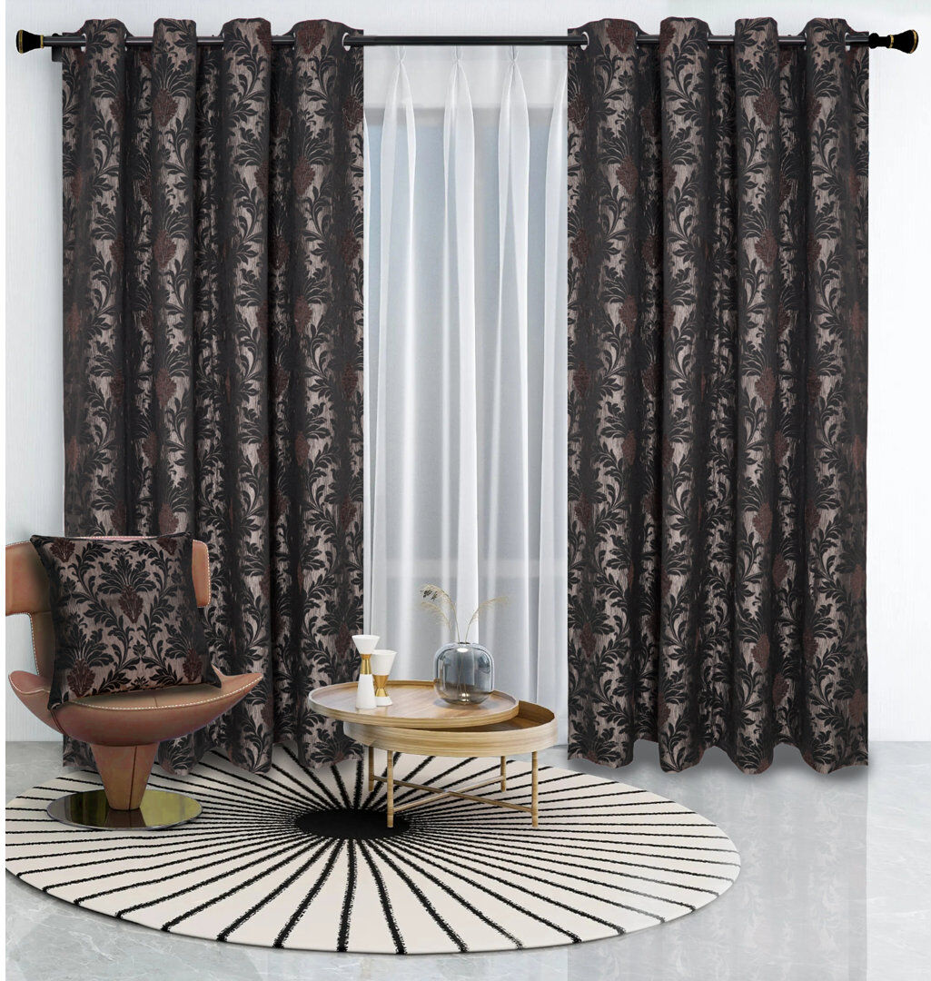 Rosalind Wheeler Andranae Blackout Curtain Chocolate 117 W x 183 D cm
