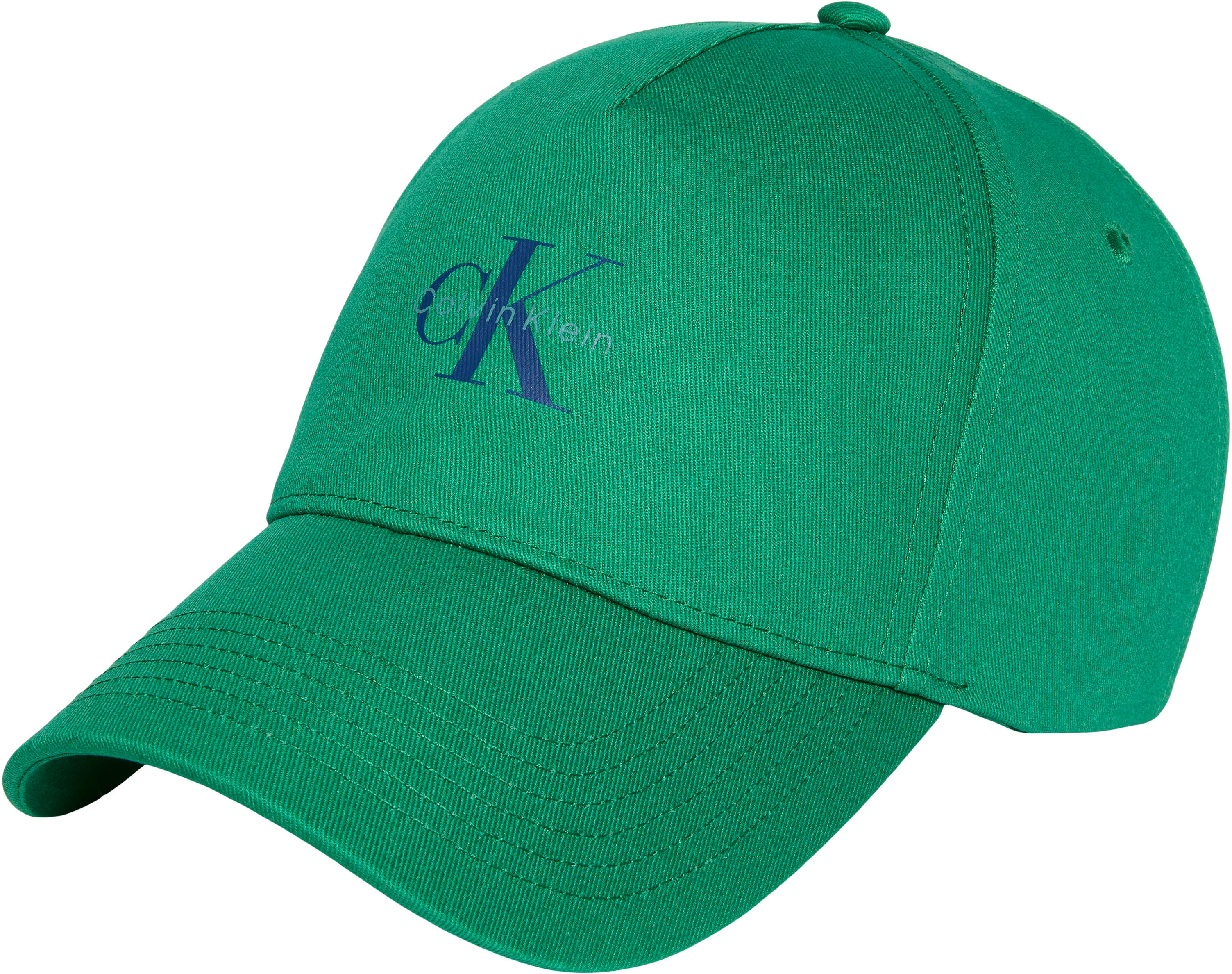 Baseball Cap CALVIN KLEIN JEANS "MONOLOGO PRINTED BASEBALL CAP", Herren, grün (enchanted forest), Web, Baumwolle, Caps Baseball Cap, Mit festem Schirm enchanted forest Einheitsgröße