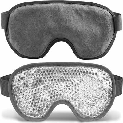Uplifted Finds Gel Bead Hot And Cold Eye Mask For Puffiness Dark Circles And Relaxation gray