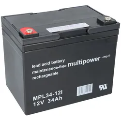 Multipower MPL34-12 AGM Longlife-Bleiakku 12V 34Ah – M5