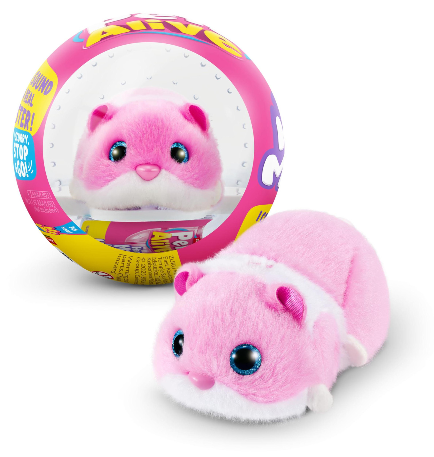 Pets Alive Hamster Mania roze knuffel hamster voor kinderen