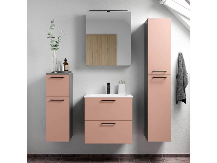 Badezimmerset MYBA XVII 4-teilig 120cm Pink/Altrosa