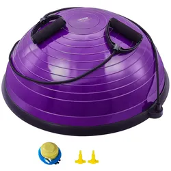 VEVOR Halb-Gymnastikball-Trainer, 23 Zoll Balance-Ball-Trainer, 660 lbs Stabilitätsball, Yoga-Ball mit Widerstandsbändern und Fußpumpe, Kraft-Fitnessball für das Heim-Fitnessstudio, Ganzkörpertraining