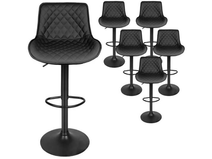 Tabourets de bar réglables en hauteur - Viyiduo - Lot de 6 - Noir - Intérieur - Contemporain - Design