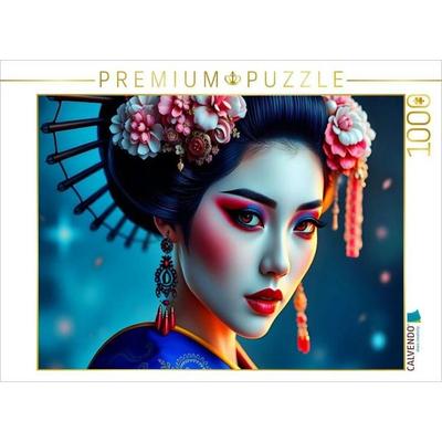 CALVENDO Puzzle Ein Motiv aus dem Kalender Dunkle Eleganz der Geishas | 1000 Teile Lege-Größe 64x48cm Foto-Puzzle für glückliche Stunden