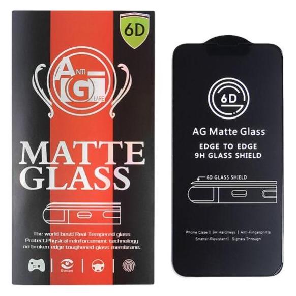 OEM Gehärtetes Glas 6D mattiert für iPhone 12 / 12 Pro 6,1" schwarzer Rahmen (Apple iPhone 12, Apple iPhone 12 Pro) (41890317)
