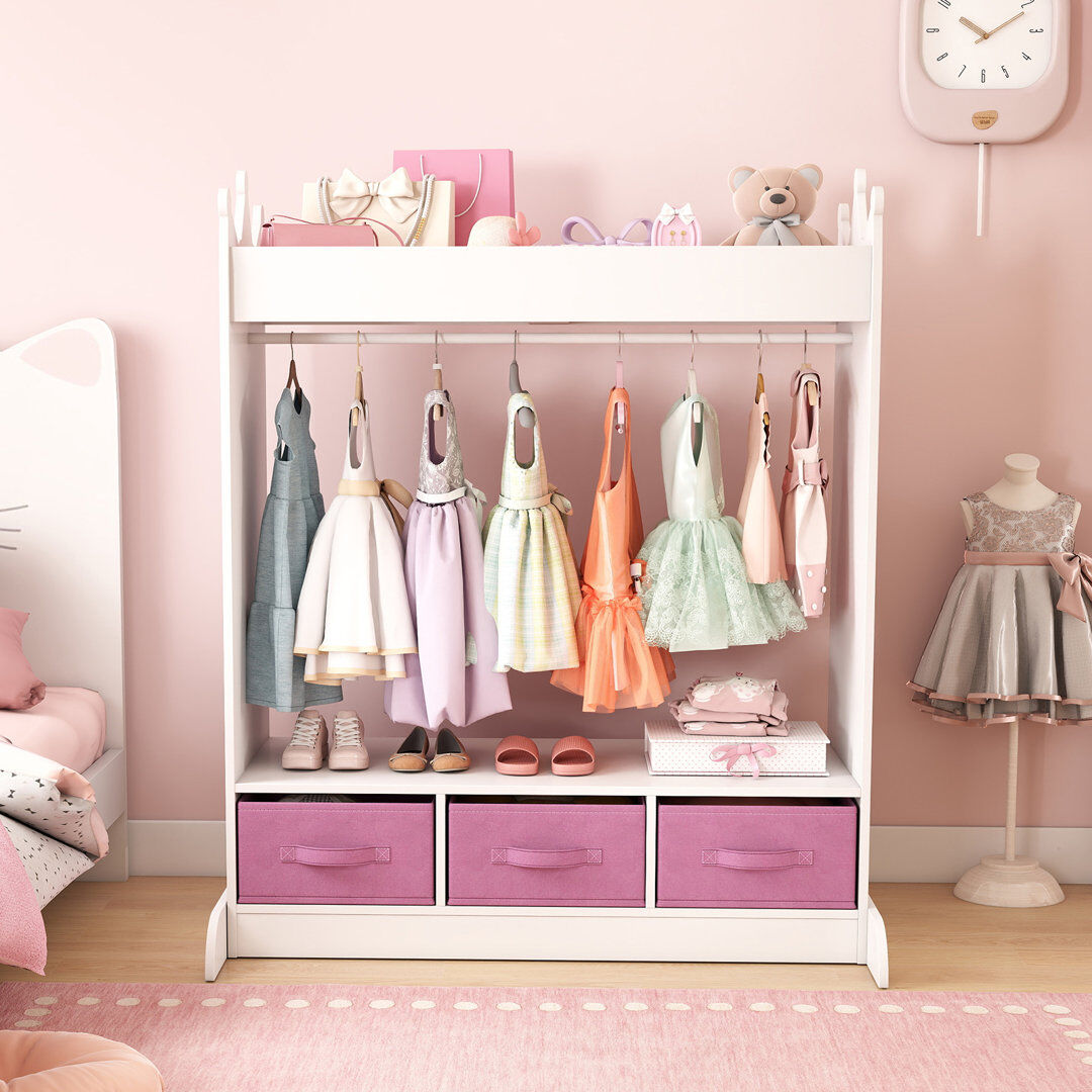 Artist Hand Haught Kid Armoire White 105.9cm H X 95cm W X 61cm D
