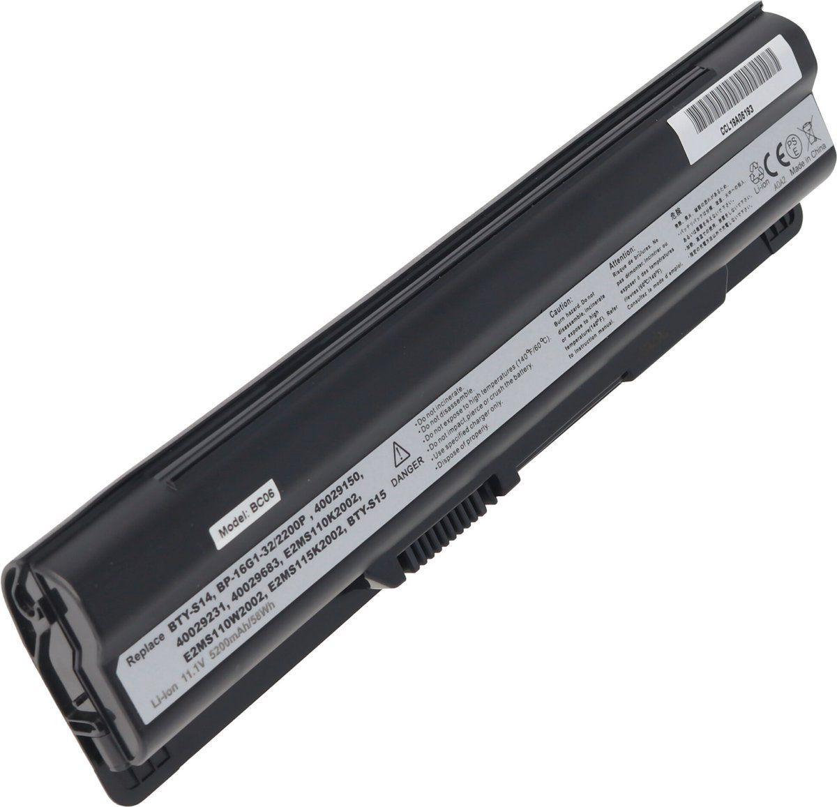 Accucell Accu voor Medion MD97690, Li-ion, 11.1V, 5200mAh, 57.7Wh, zwart