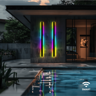 "Haylen RGB (Smart Lights)   Waterproof RGB Wall Light   12"" / App + Remote Control   Outdoor Lighting   MOD LIGHTING"