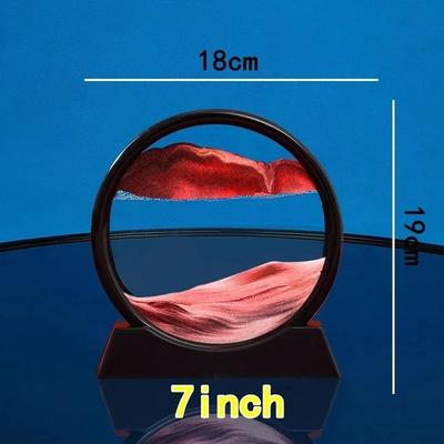 Uplifted Goods Captivating 3D Kinetic Sandscape & Rotating Quicksand Art red
