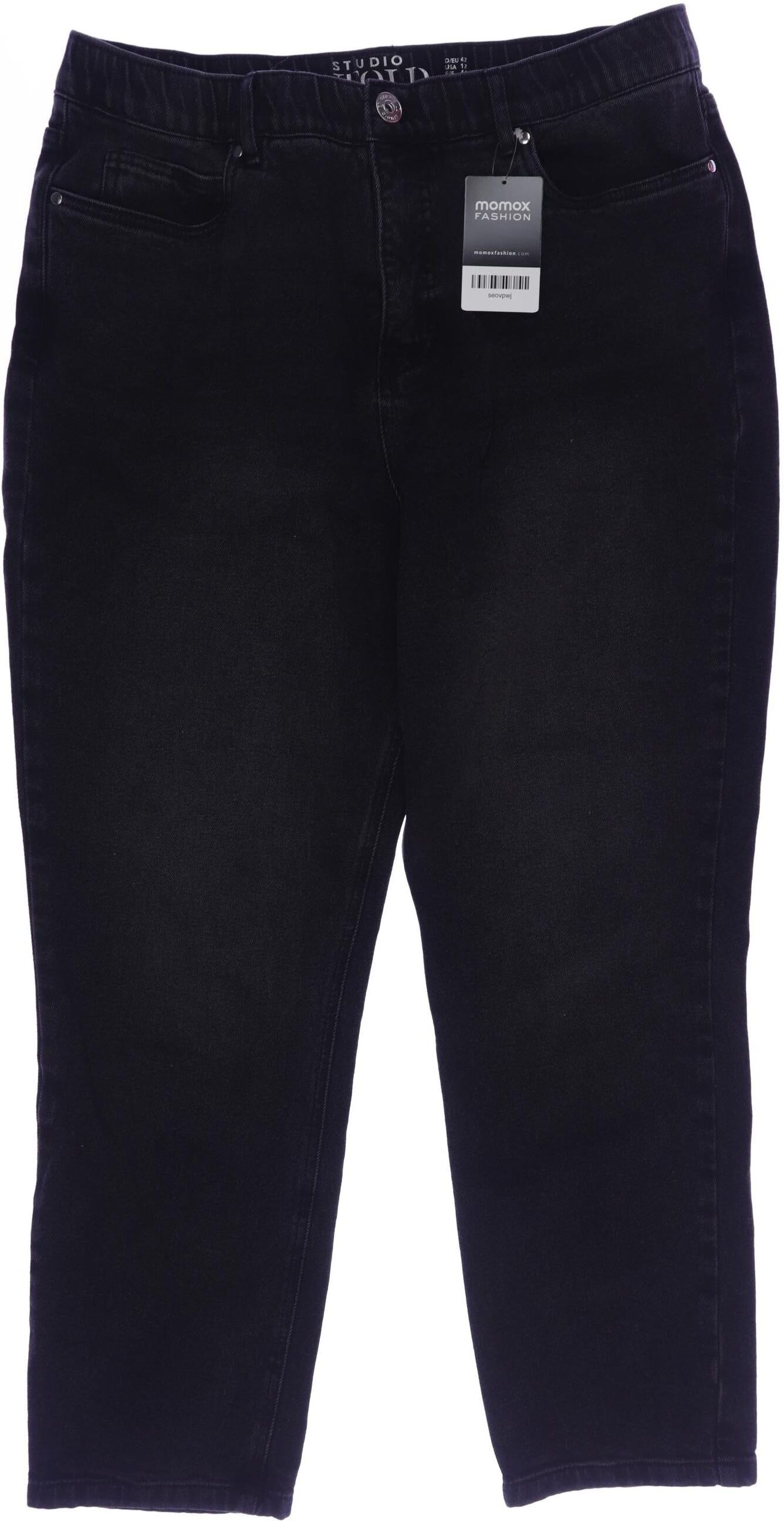 Studio Untold Damen Jeans, Schwarz, Gr. EU 42, Baumwolle / Elasthan - Second Hand