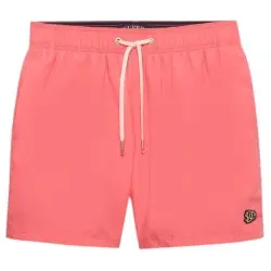 Superdry für Herren. M3010267A Gesticktes Logo 15 Korallen Badeanzug (L), Strandbekleidung, Recyceltes Polyester