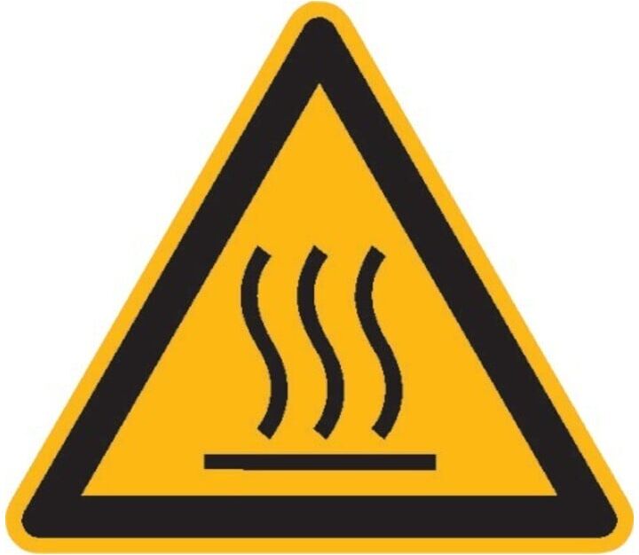 SafetyMarking Warnschild Folie SL 100 mm Warnung vor heißer Oberfläche ; wolk (21.0326)
