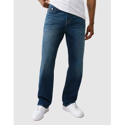 Loose-fit-Jeans TRUE RELIGION "BOBBY SN NF", Herren, Gr. 31, Länge 32, blau (damon schwarz wash), Denim/Jeans, Obermaterial: 98% Baumwolle, 2% Elasthan, leichte Abriebeffekte, loose fit lang, Jeans, Baumwollmischung, loose fit