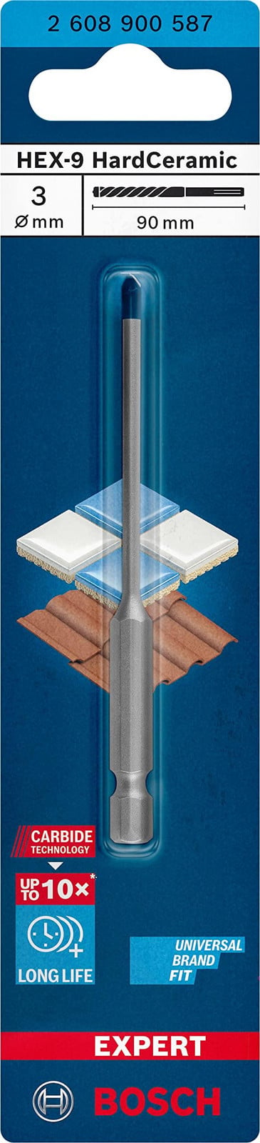 Bosch Expert Hex-9 HardCeramic Fliesenbohrer Ø 3 mm