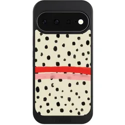 Nivocase Hülle für Google Pixel 11 Handyhülle NIVOcore Case Schwarz Kunst Punkte Streifen (Google Pixel 11), Smartphone Hülle, Schwarz