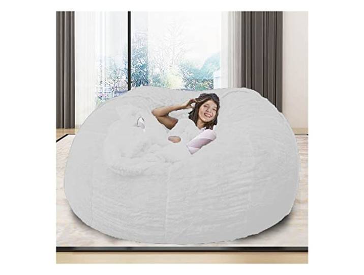 Sitzsack, Luxus, Flauschige Sitzsäcke, langlebig, bequemer Stuhl, Raumdekoration, Lounge-Sessel, Sitzsack, Wohnzimmer (kein Füllstoff)