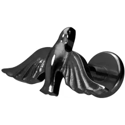 Titan Labret mit Innengewinde TAUBE
