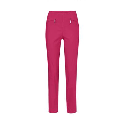 2-in-1-Hose GOLDNER "Kurzgröße Schlupfhose LOUISA mit Steppnähten", Damen, Gr. 24, K-Gr, rosa (pink), Obermaterial: 67% Baumwolle CO. 28% Polyamid PA. 5% Elasthan EL., Hosen