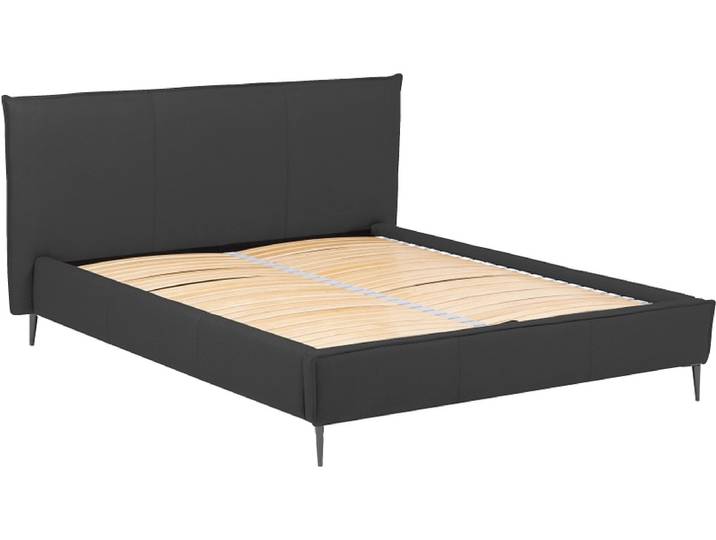 Bett AURORA 160x200cm echtleder anthrazit