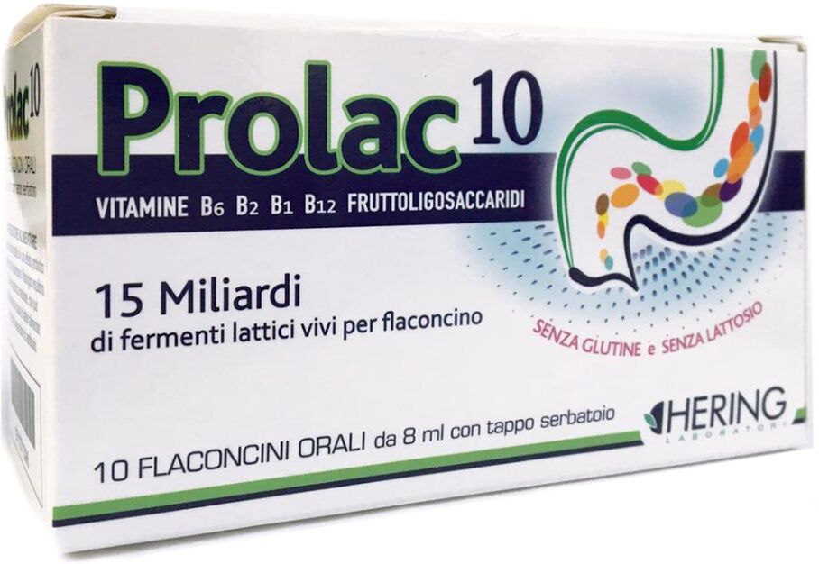 HERING Srl Prolac 10 Fermenti Lattici 15 Miliardi 10 Flaconcini da 8 ml