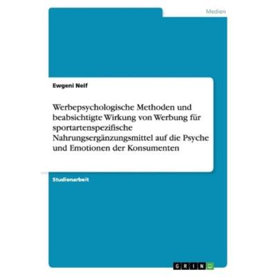 Werbepsychologische Methoden und beabsichtigte Wirkung von Werbung für sportartenspezifische Nahrungsergänzungsmittel auf die Psyche und Emotionen der