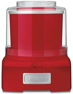 Cuisinart Automatic Frozen Yogurt-Ice Cream & Sorbet Maker, Red - 1.5 Qt.