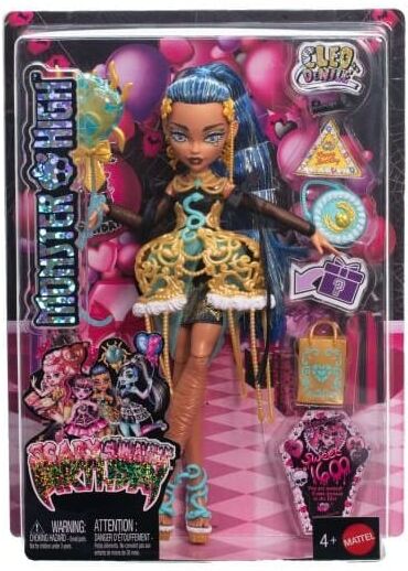 Monster Cable High Scary Sweet Birthday Cleo De Nile Doll - Includes Party Accessories for Imaginative Play - Ages 6 and Up