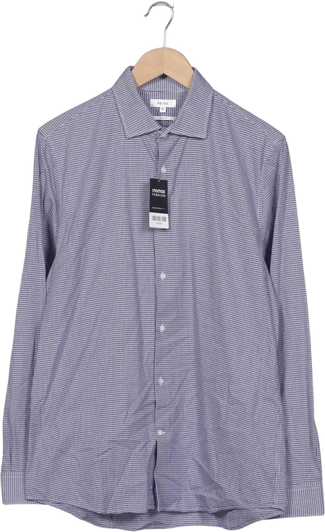 Reiss Herren Hemd, Blau, Gr. XL, Baumwolle - Second Hand