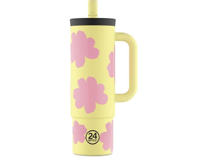 Thermobecher 24 Bottles Gelb/Pink H 23.5 cm 800 ml