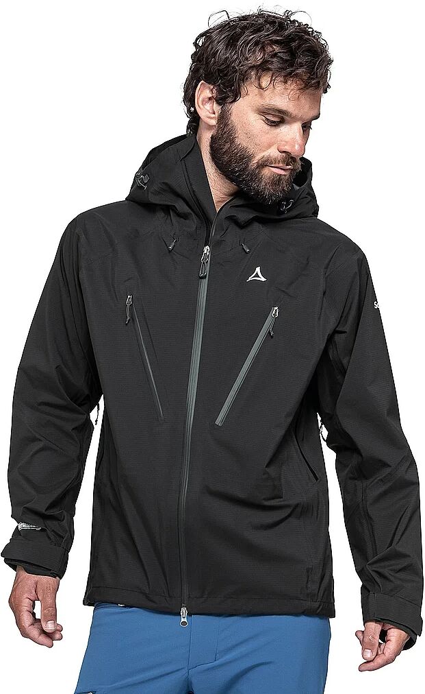 SCHÖFFEL Herren Wanderjacke Style Blaueis 3L Hoodie schwarz   54 M