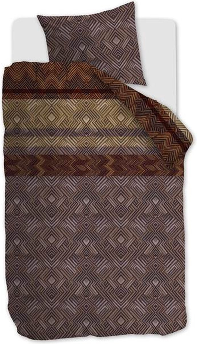 Snoozing Ferry Dekbedovertrek Eenpersoons Brown 140 x 200 cm