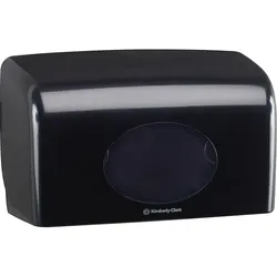 Kimberly-Clark, Toilettenpapierhalter, Toilettenpapierspender AQUARIUS 7191 Kunststoff Schwarz 29.8x18x12.8cm