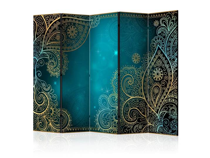 PARAVENT Akustik 5-tlg 225x172 cm Orientalische Ornamenten