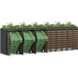 vidaXL, Gartenhaus + Gartenschrank, Oltonus (HDPE-Tür mit Pflanzkasten)