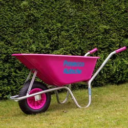 Baumarktplus Schubkarre Proseccokutsche PP 100 L 250 kg Gartenschubkarre Schiebkarre pink