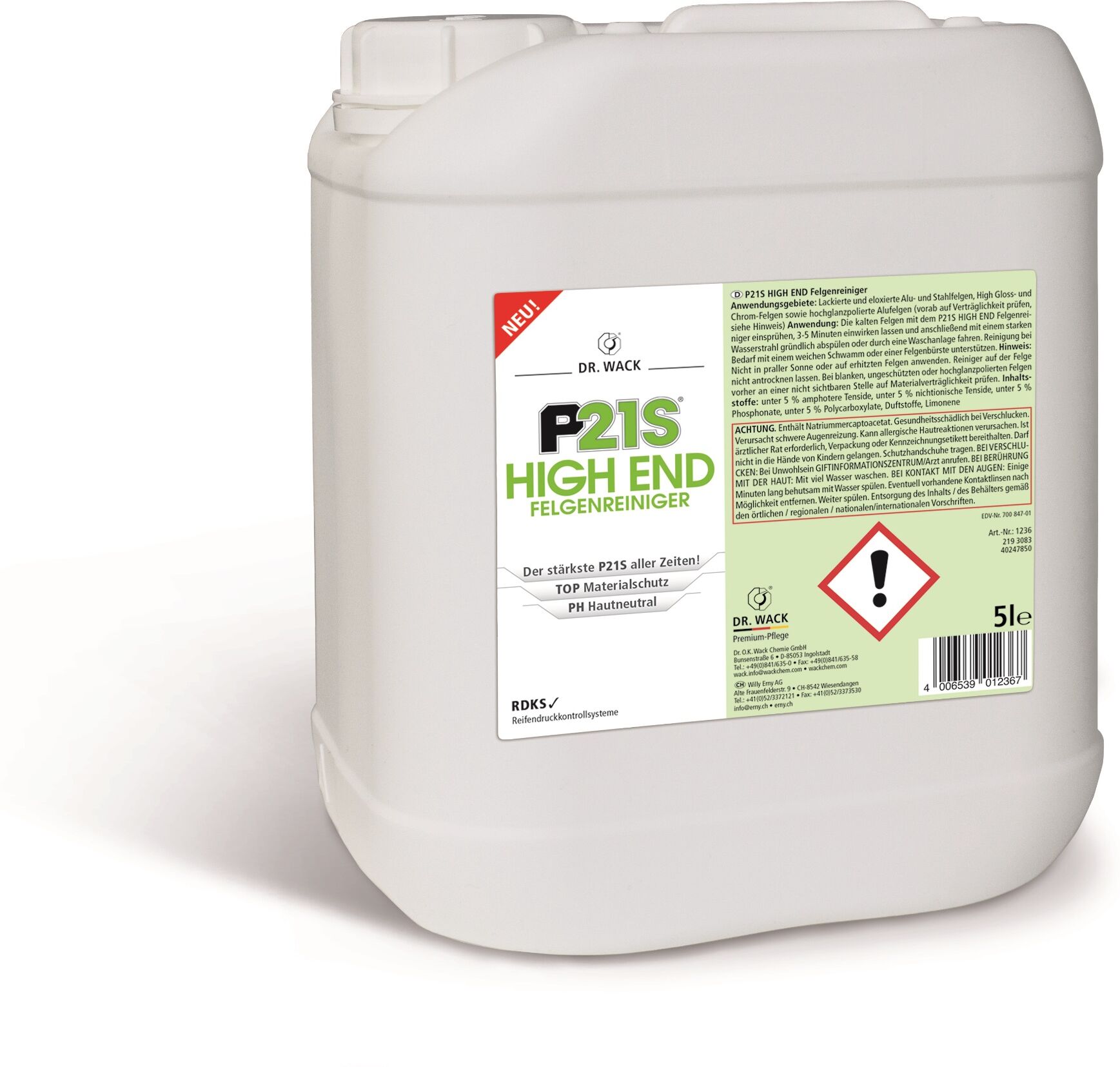 Dr. O.K.Wack Felgenreiniger P21s High End [5 L] 1236 5l