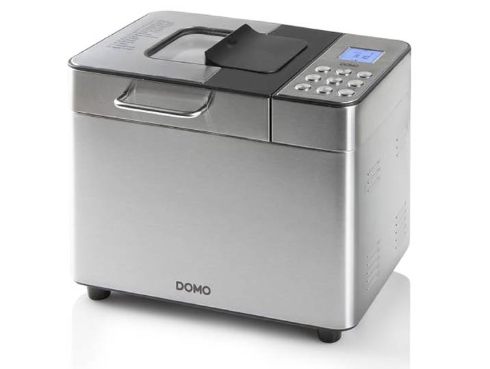 DOMO B3971 Brotbackautomat 500-750-1000gr - 18 Programme - inkl. Dispenser und glutenfreiem Programm Edelstahl