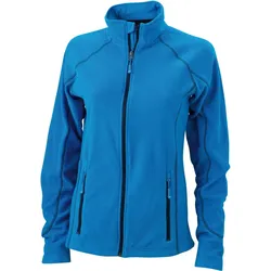 James & Nicholson Damen Struktur Fleece Jacke Fleece-Jacke JN596 aqua/navy L