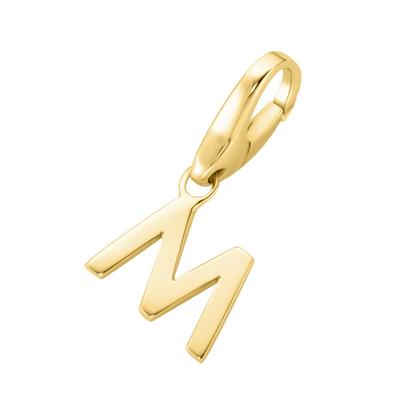 Charm Buchstabe "Buchstabe M, Silber 925", gold, GIORGIO MARTELLO MILANO, Charms, Damen, Silber 925 (Sterlingsilber)