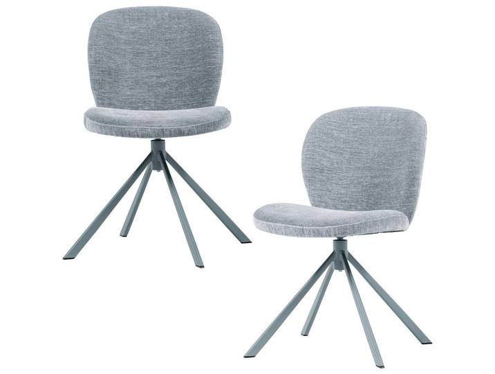 Livetastic Stuhl-Set Femke, Blau, Drehkreuz, 58x80x65 cm, Sitzfläche 360° drehbar, Esszimmer, Stühle, Esszimmerstühle, Esszimmerstühle-Set